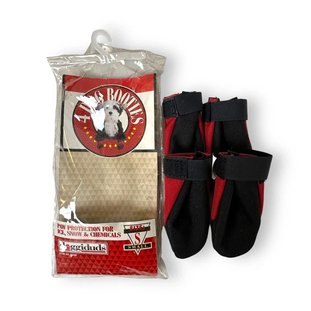 Doggiduds Dog Paw Booties Protection for Ice Snow Chemicals Set of 4 NEW Size S